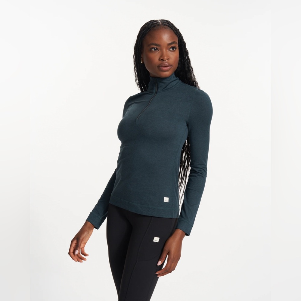 Vuori Halo Essential Half Zip - Beryl Heather, XS